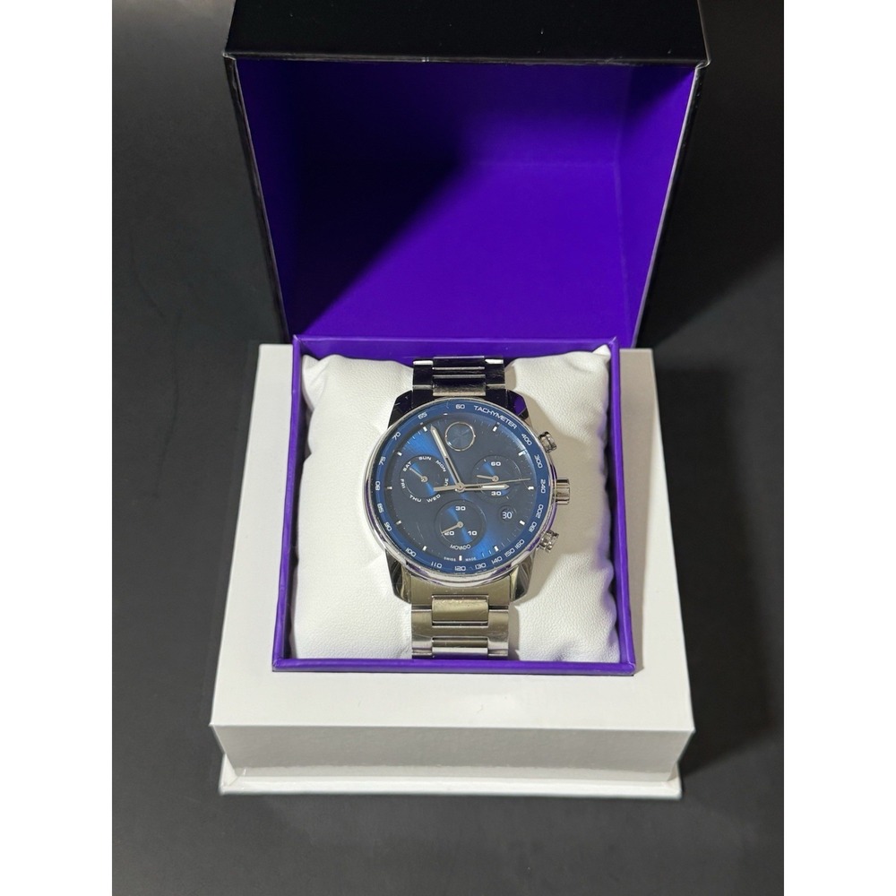 Movado Men's Bold Verso Silver-Tone Dial Quartz Watch